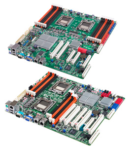 Placile de baza ASUS  KCMA-D8 si KCMR-D1 pentru servere AMD cu Opteron 4100