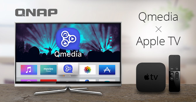 QNAP oferă o aplicație pentru rularea conținutului media de pe NAS prin Apple TV