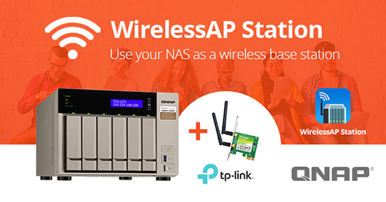 WirelessAP Station transformă NAS-ul QNAP într-o stație de bază wireless