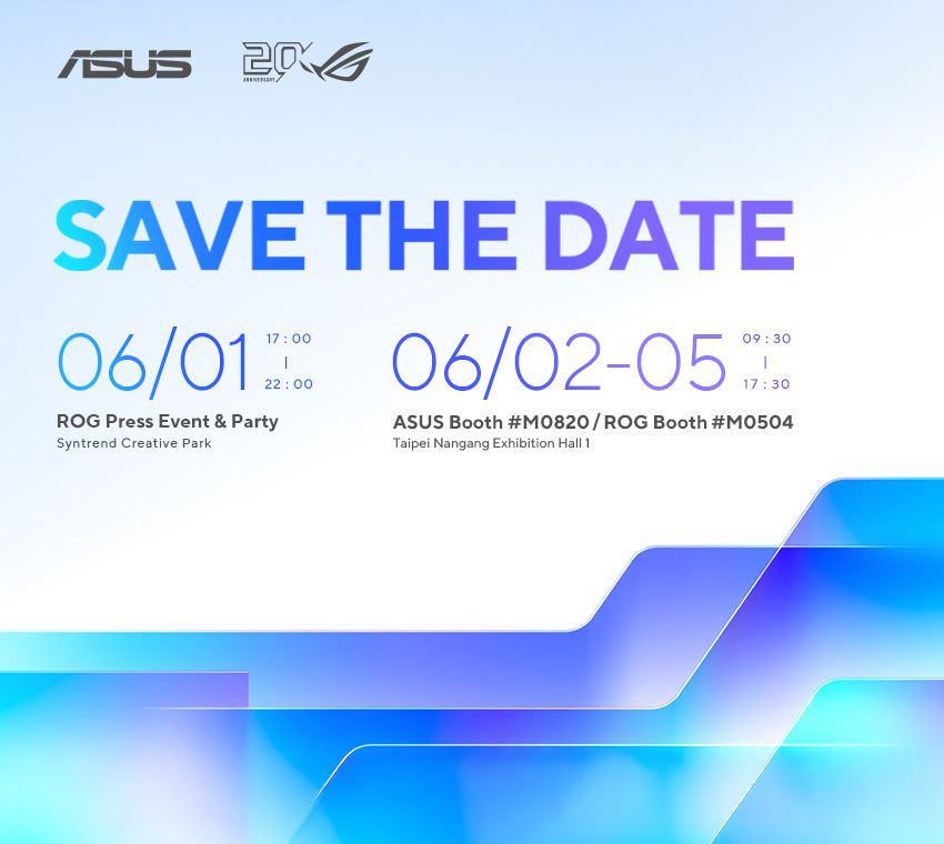 La Computex 2026, ASUS va prezenta soluții AI de generație următoare, iar ROG va aniversa 20 de ani de inovație &icirc;n gaming