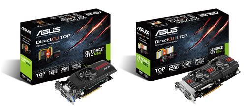 ASUS GeForce GTX 660 DirectCU II TOP și GTX 650 DirectCU TOP