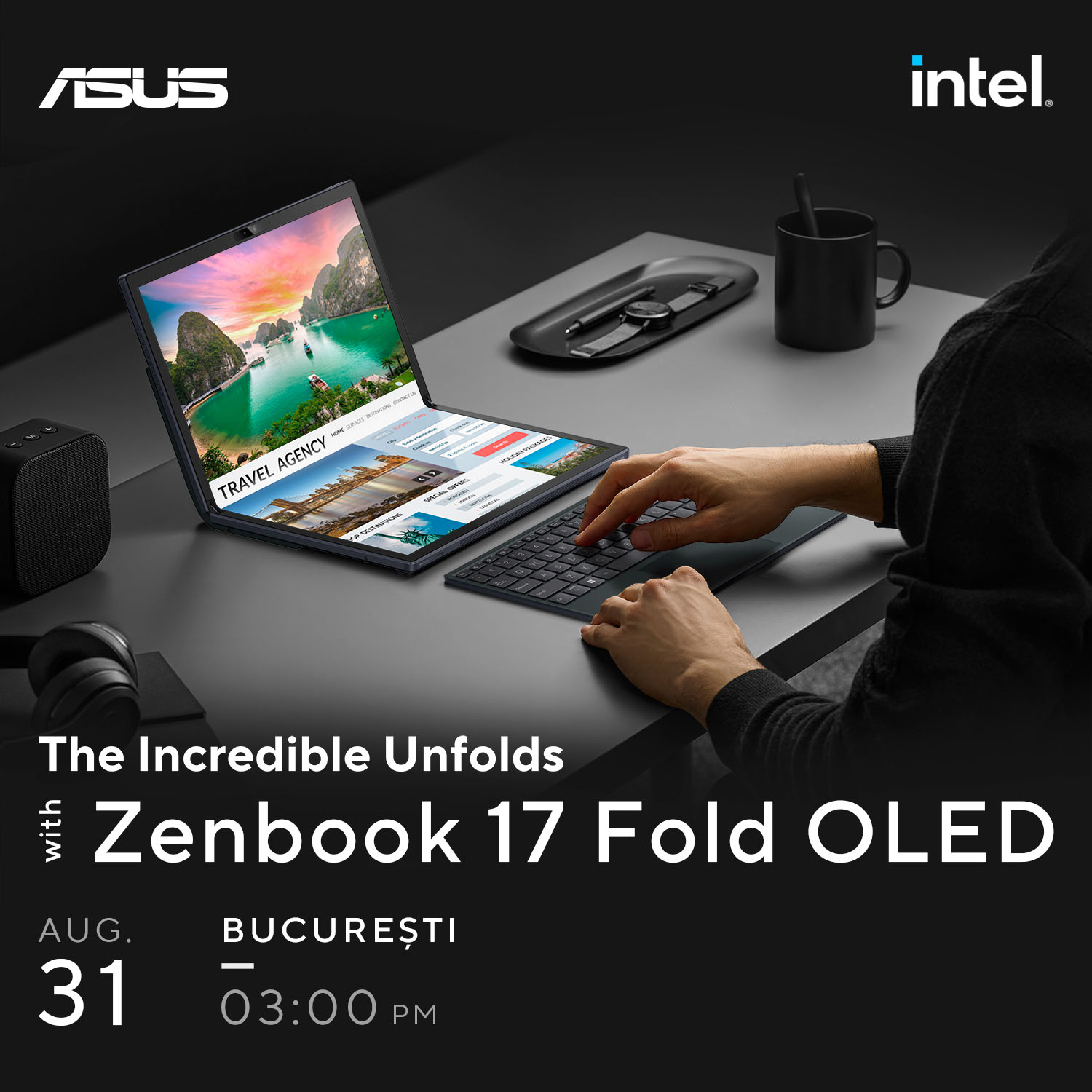 ASUS anunță evenimentul virtual pentru lansarea lui Zenbook 17 Fold OLED