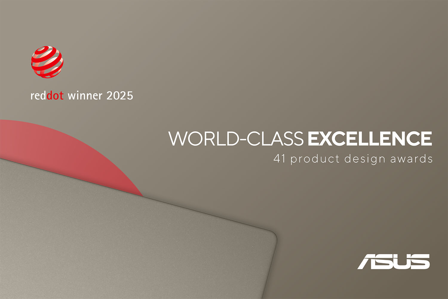 ASUS obține 41 de premii Red Dot Design pentru designul produselor din 2025